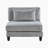 Loowit Katara 40.0"W Modern Corduroy Modular Armless Chair – Upholstered Lounge Chair with Reversible Cushions & Matching Pillow