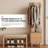 Casimir 3-in-1 Solid Wood Multifunctional Clothes Rack Nightstand: All-in-One Coat Rack, Garment Rail & Storage Cabinet-1852476316