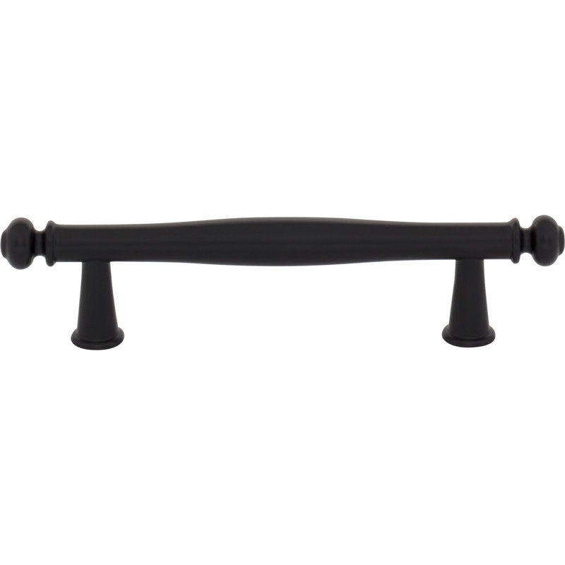 Coddington Bar Pull, Flat Black, 3 3/4" Center To Center
