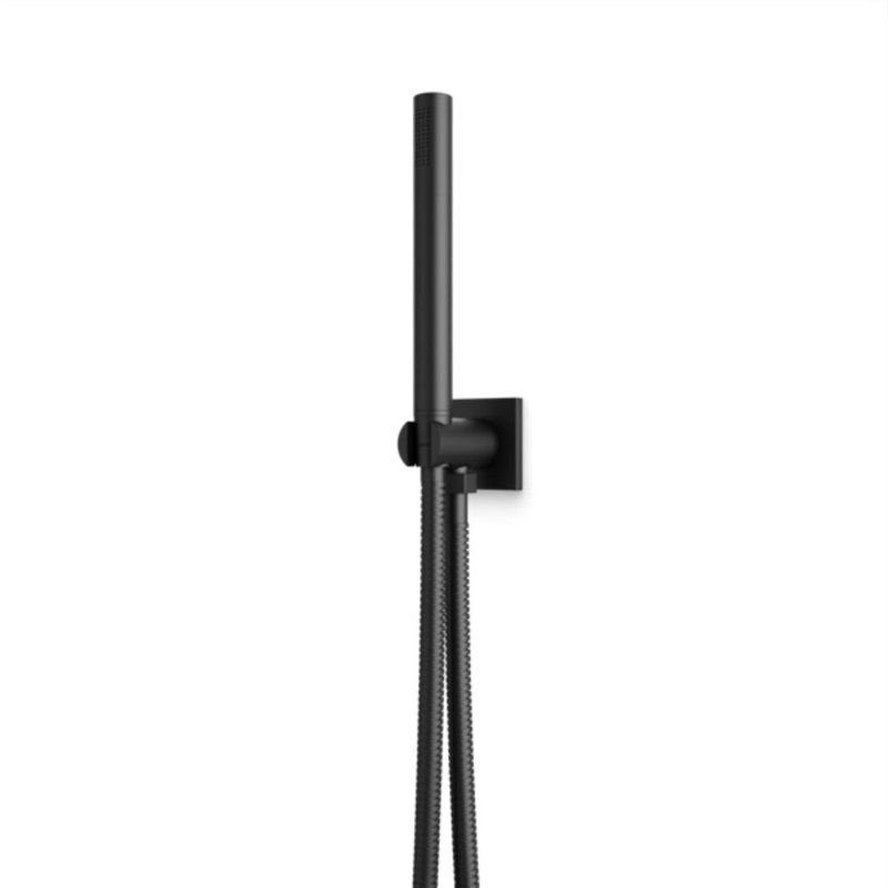 Square And Round Flexible Hose Shower Kit, Brushed Nickel, Matte Black