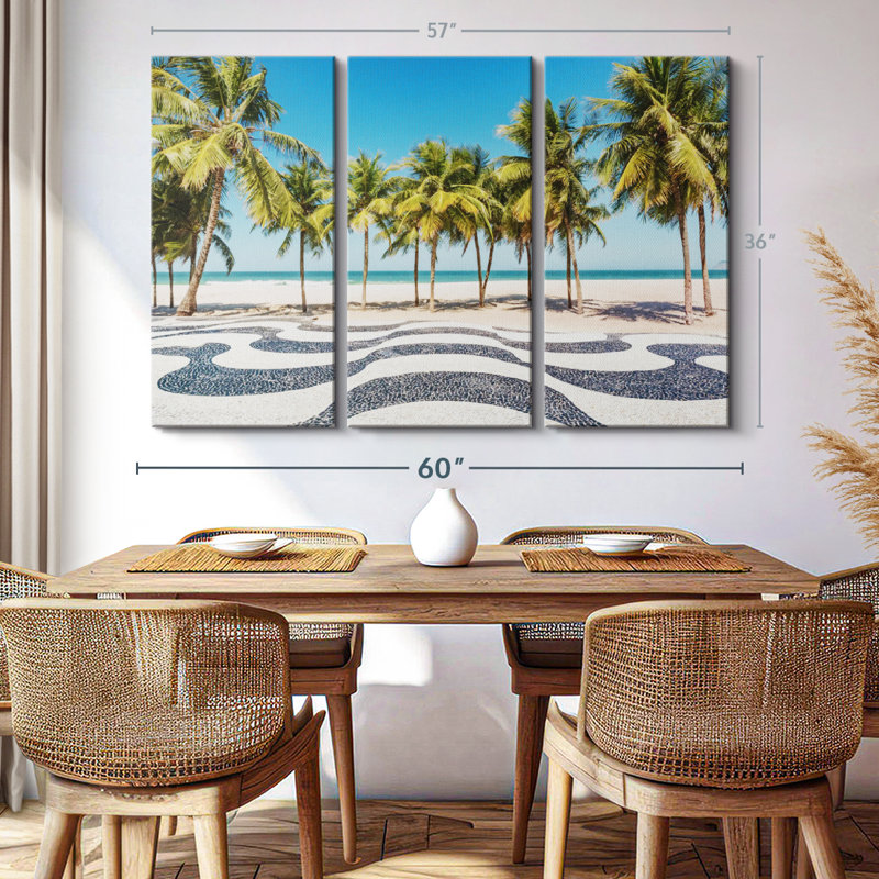 "Plage de Copacabana" sur toile, H 36 po x l 57 po