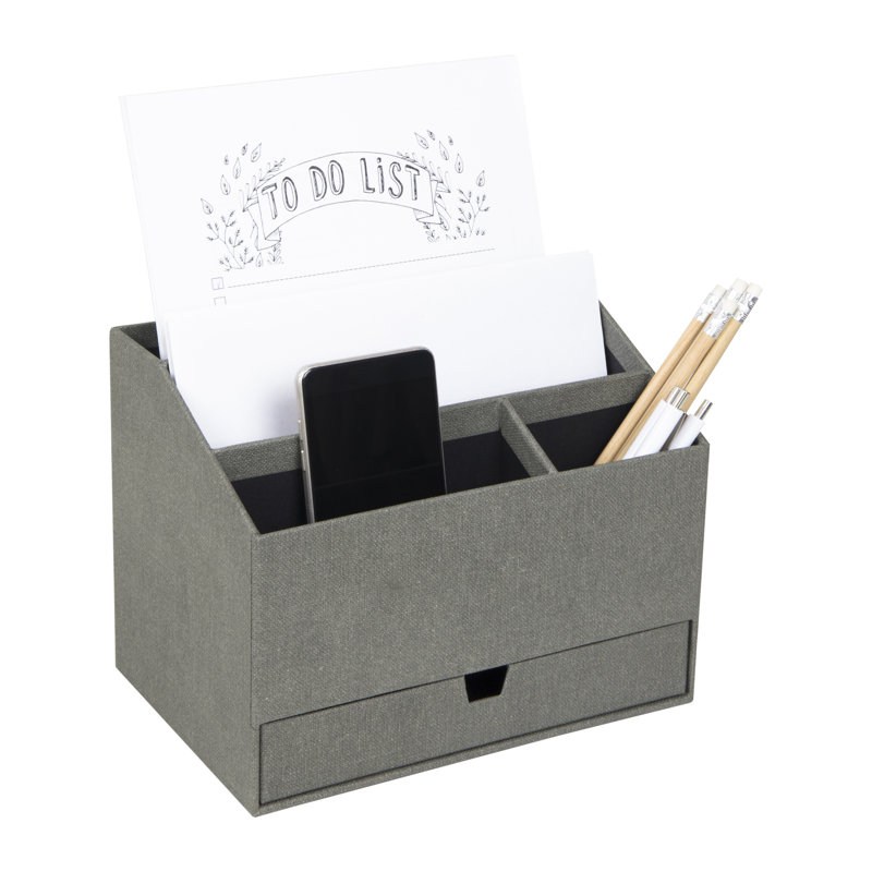 Organisateur de bureau Bigso Greta - Organisateur de bureau durable, Toile grise