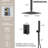 10" High Pressure Rainfall Shower System, Ceiling Mount Shower Faucet Set with Handheld Spray-75826451-132487484