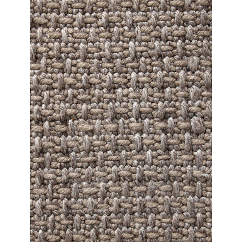 Tapis intérieur / extérieur rectangulaire cappuccino / taupe Rushni, Rectangle de 10 pi x 14 pi