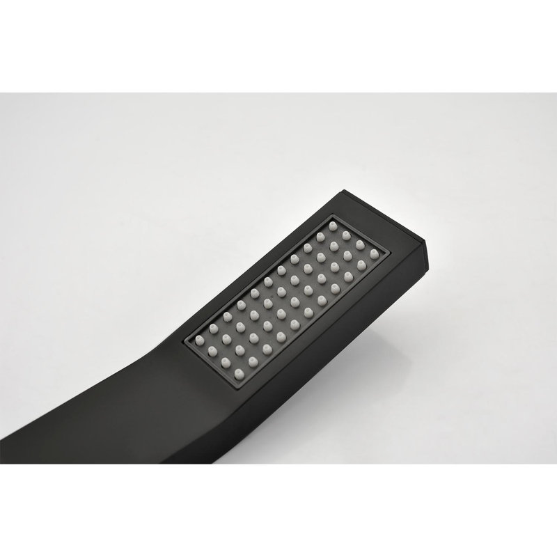 Douche de plafond noire mate pour système de douche luxueux 16 po - Noir, conception hygiénique, Noir mat