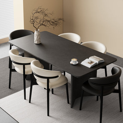 French retro dining table and chair combination