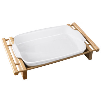 Creative Home Rectangle Stoneware 2 Piece Baker Bakeware Set