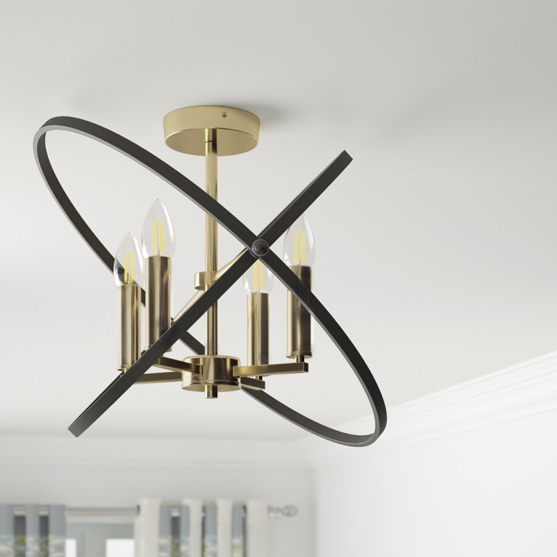 Pauling Semi Flush Mount, Bronze