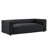 Faux Leather Upholstered Square Arms Sofa-284300786