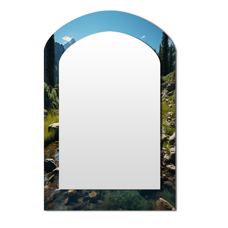 Midford - Miroir paysager en métal, 43 po x 33 po
