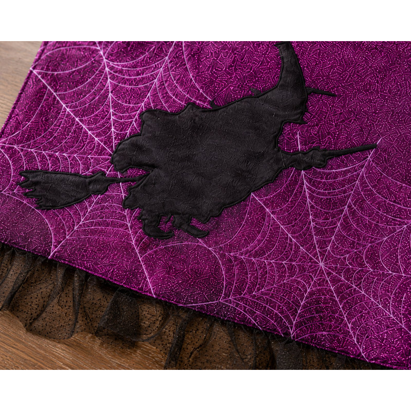 Sanderlin Halloween Table Runner, 36" L x 13" W, Purple