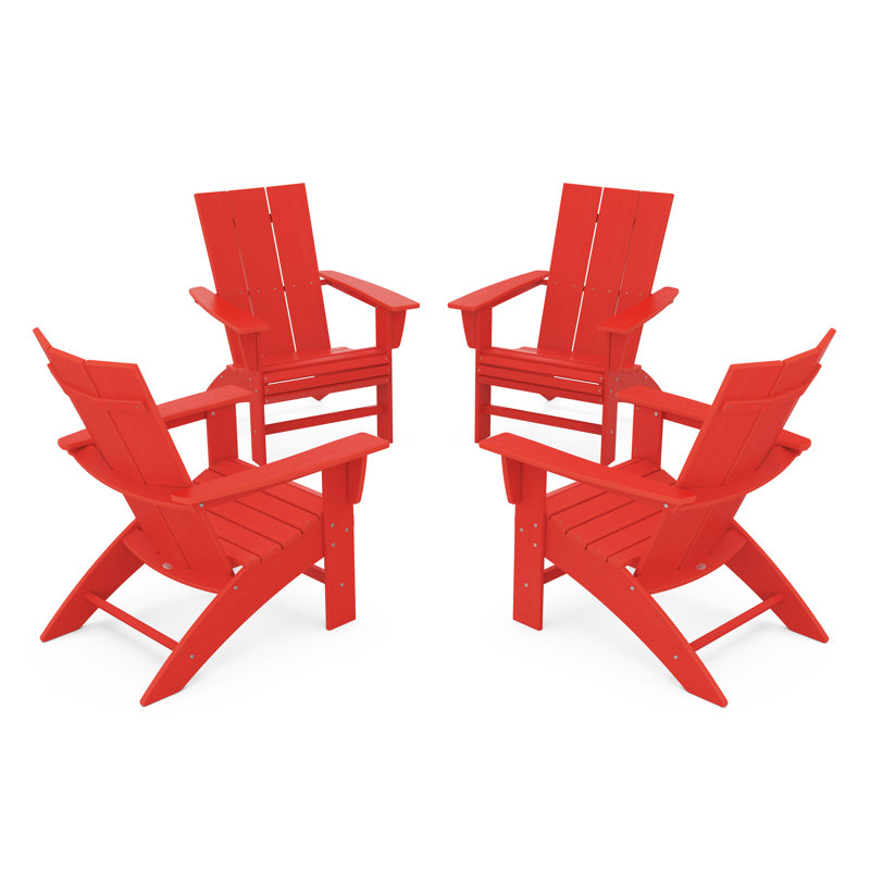 Chaise Adirondack POLYWOOD, Rouge coucher de soleil