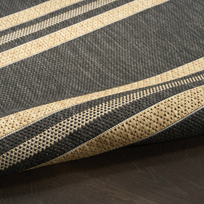 Manderella 5' x 7' Charcoal Modern Rug, Rectangle 5' x 7', Charcoal