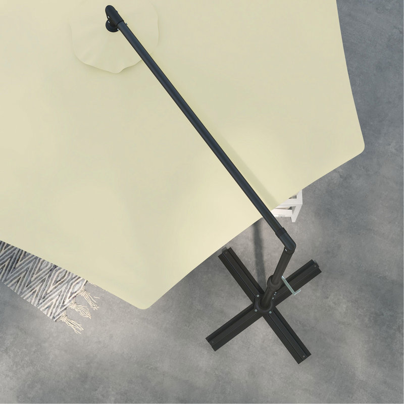 Parasol en porte-à-faux robuste, 9,5 pi, pour le plaisir du balcon - 9,5 pi beige, amusant près de la piscine