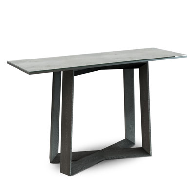 Caydance Glass Top Console Table