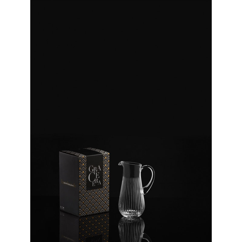 Carafe à boisson en verre soufflé à la main avec pichet en verre Zelda
