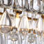 Lustre rectangulaire rétro en cristal 7 niveaux à finition bronze antique Maquisha