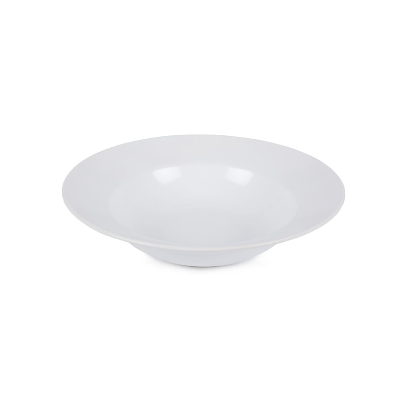 Assiette de service en céramique de qualité supérieure, 10,2 po, blanc | 100% antibactérien, facile à nettoyer, va au lave-vaisselle (jusqu'à 140 ° F) et va au micro-ondes | Résistant aux chocs thermiques, dureté de surface durable | Idéal pour les repas élégants