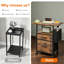 2 Fabric Drawers Mobile File Cabinet