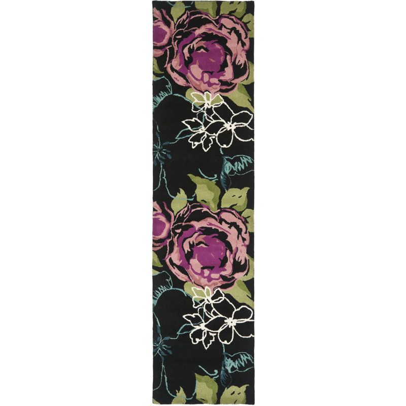 Matthews Hand Tufted Wool Floral Rug, Runner 2'3" x 9'