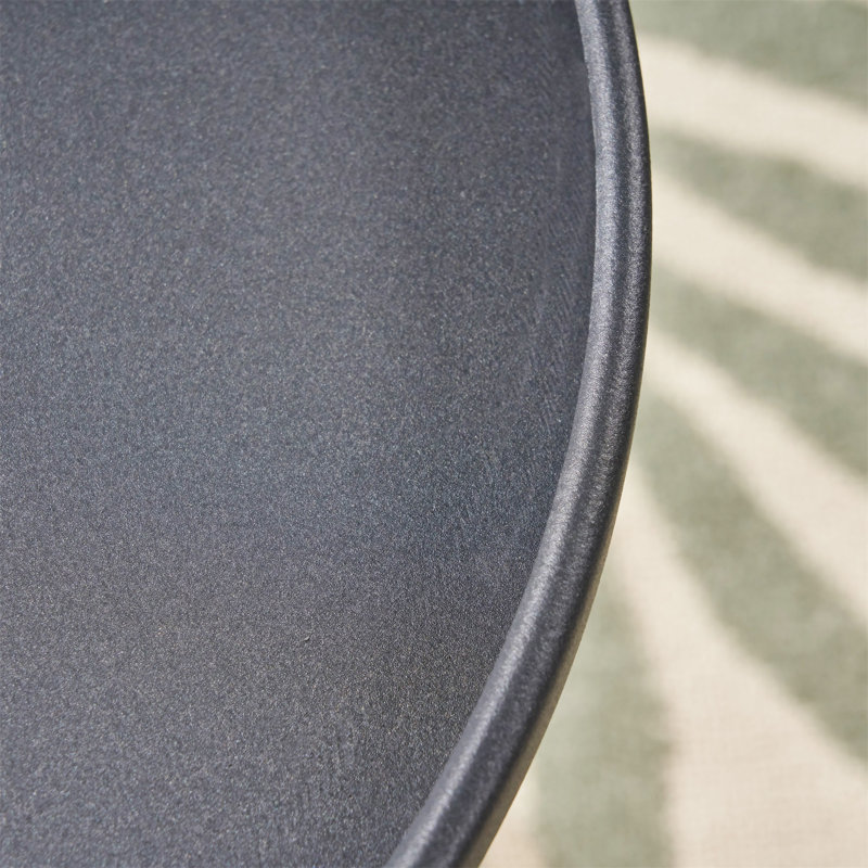 Table d'appoint en acier Rison, Gris