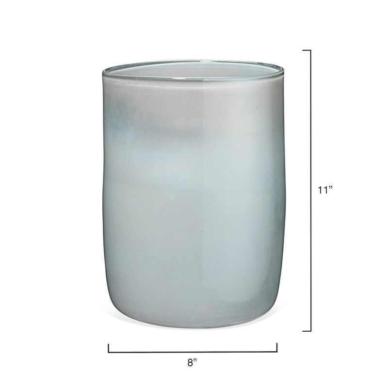 Metallic Opal Handblown Glass Table Vase