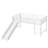 Eliud Kids Twin Loft Bed with Slide-218847147
