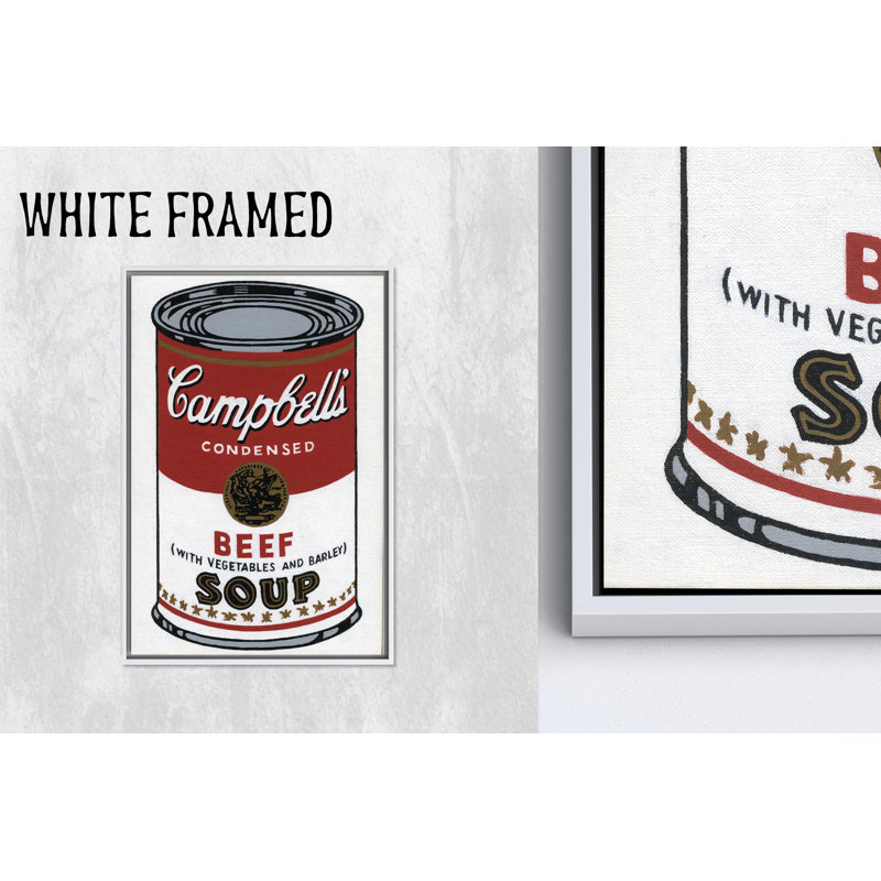 Impression sur toile imprimée: Campbell's Soup Cans Modern Kitchen Decor, 1P WhiteFramedCanves, 67 po H x 47,3 po l