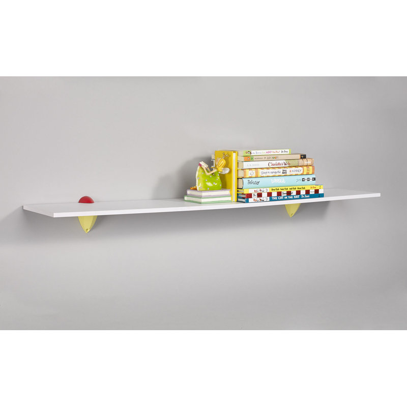 Bracket Shelf, Yellow/Red, 3.38" H x 36.00" W x 7.06" D