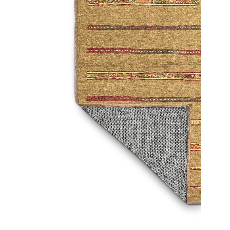 Tapis contemporains brun lavable à la machine 2631, Rectangle de 5 pi x 8 pi