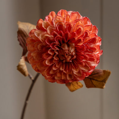 Faux Stem Dahlia Orange 730mm (6pk)