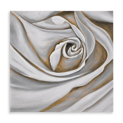 White Rose Closeup Tablecloth | Floral Gray Home Decor