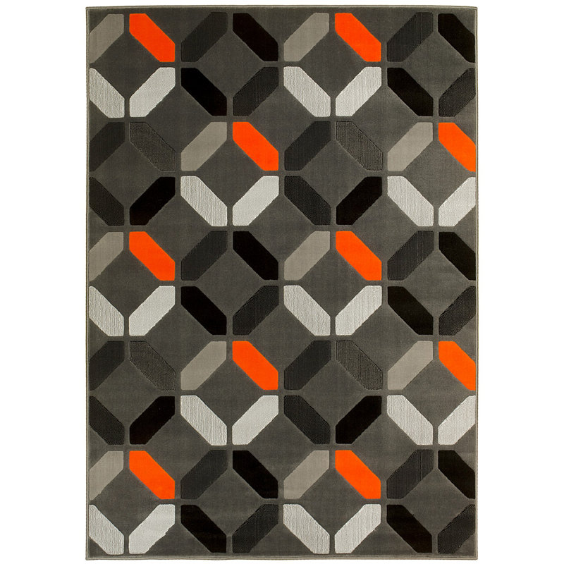 Geometric Indoor Rug, Rectangle 5' x 6'11"