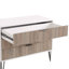 Commode cannelée 35 po Dumbo en gris rustique et blanc (3 tiroirs)-173075557