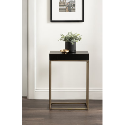 Karlsen Wood and Metal Narrow Side Table