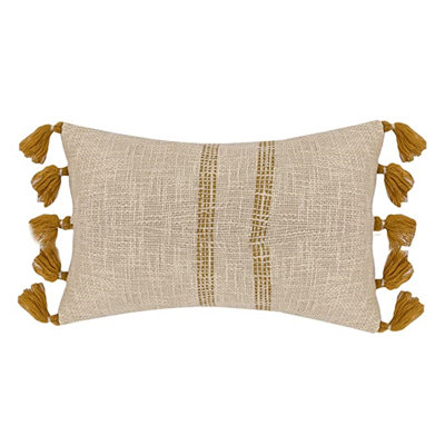 aRDENMEAD Tassel Cushion Cover Set Of 2. Decorative Throw Pillow Covers Made Of Pure 100% Cotton With Hand Embroidery