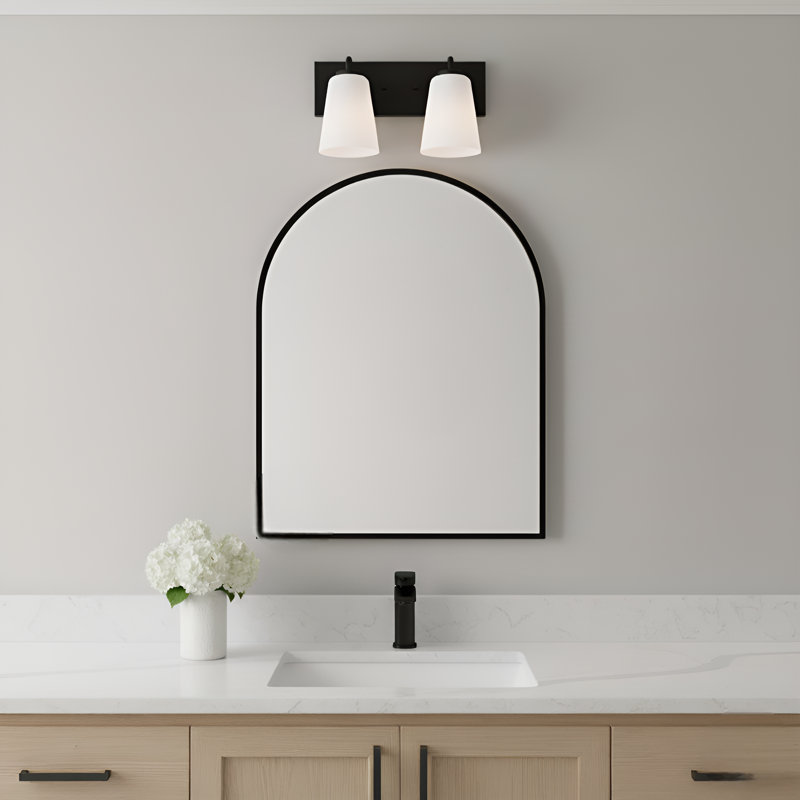 Miles Medium Vanity from Generation Lighting , Midnight Black, White