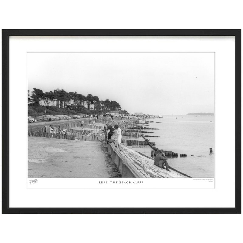 Lepe, The Beach C1955 by Francis Frith - Single Picture Frame Print, 60cm H x 80cm W x 2.3cm D