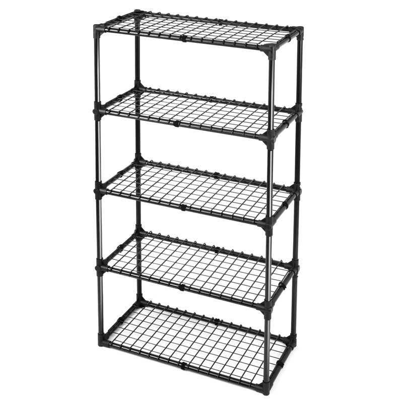 Unité de rangement robuste avec couvercle antirouille - pour un entrepôt à 5 tablettes - espaces de bureau