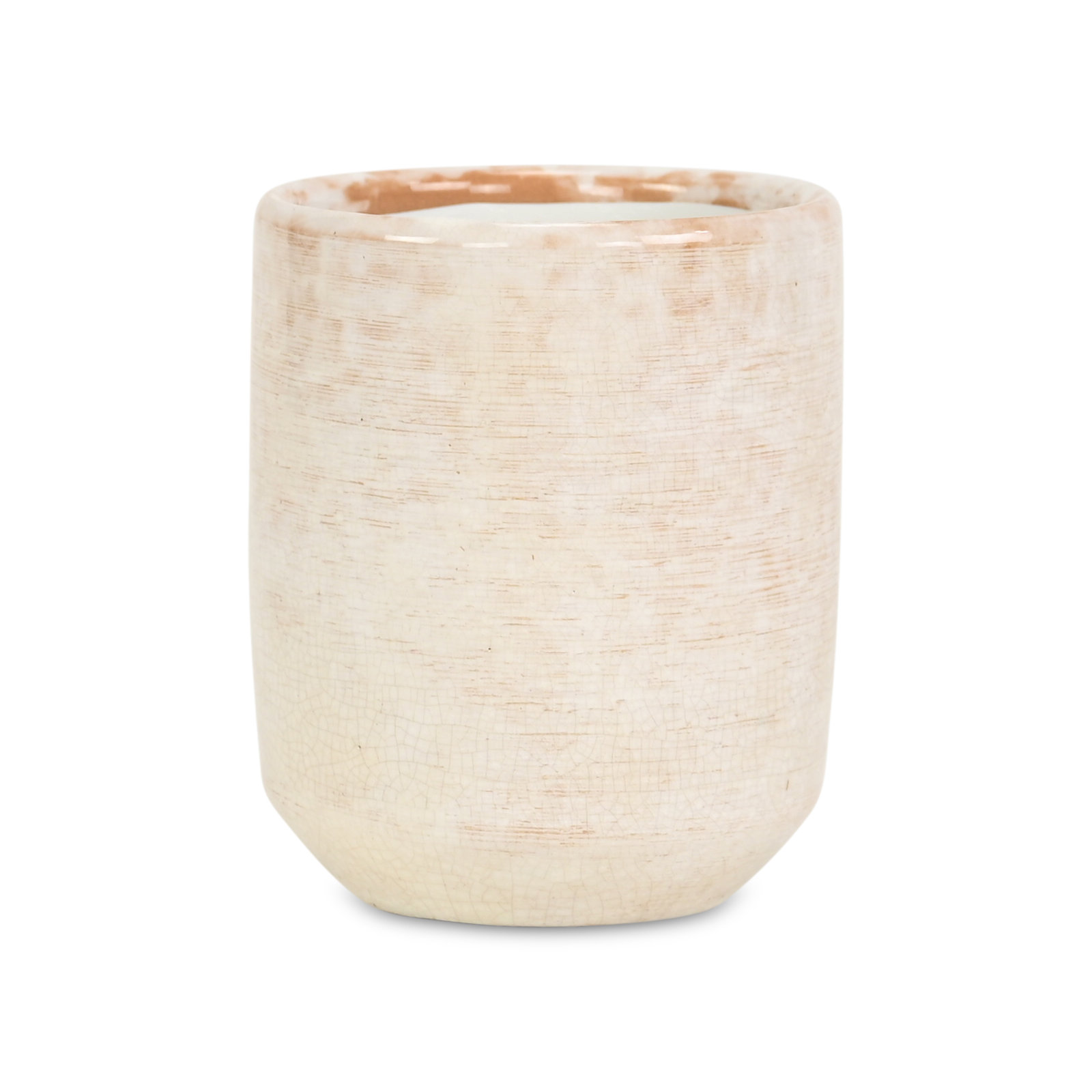 Sia Handmade Ceramic Pot Planter, White, 4.75" H x 4" W x 4" D
