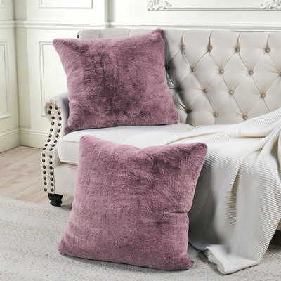 Housse de coussin lourd en fausse fourrure