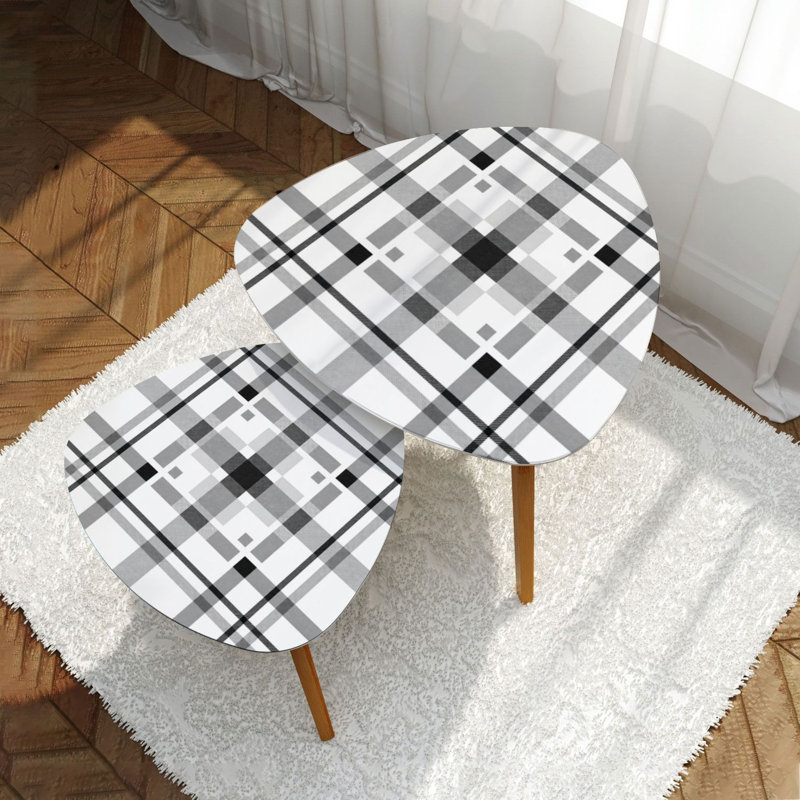 Ensemble de 2 tables basses gigognes Triangle