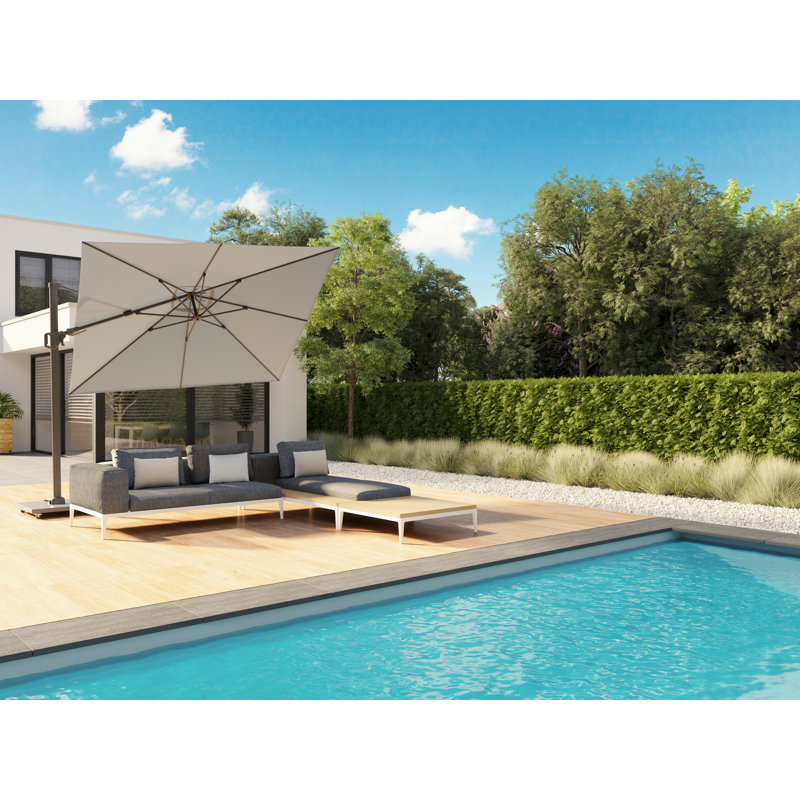 Aariyana 3m Square Parasol, Dark Grey, Anthracite