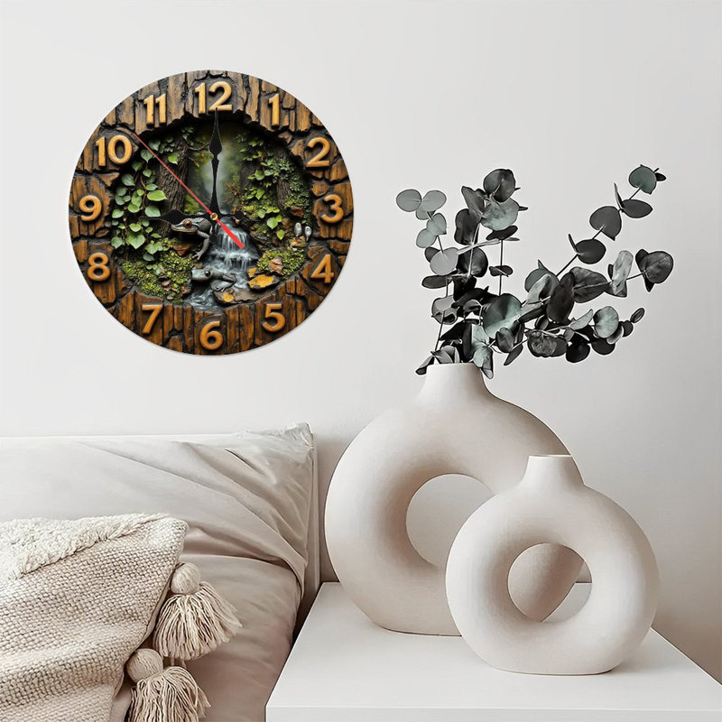 Horloge murale en bois