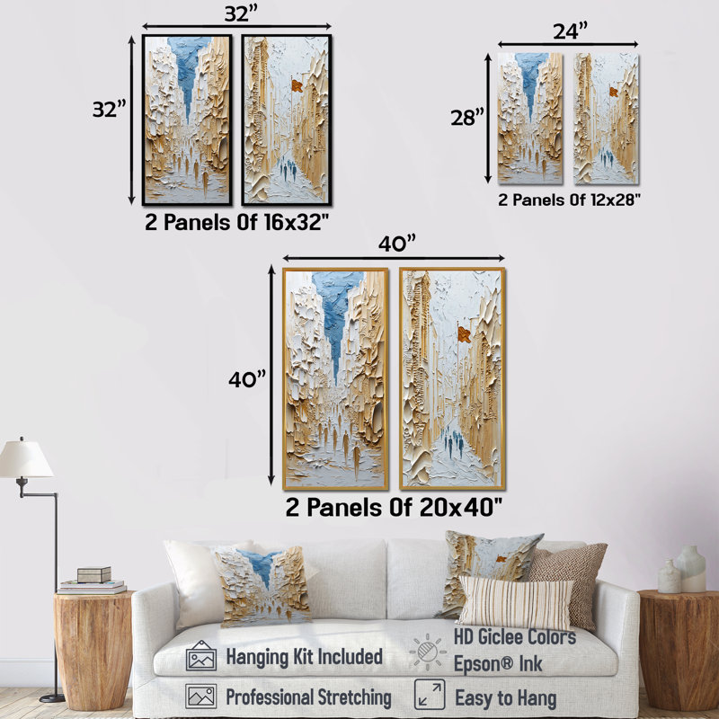 Or et souk Whitemarrakech au Maroc I - ensemble d'art mural marocain 2 pièces, H 32 po x l 32 po, Érable, Impression encadrée