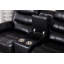 Ensemble de salon 3 pièces inclinable en faux cuir avec porte-gobelet, DEL et console-116403586