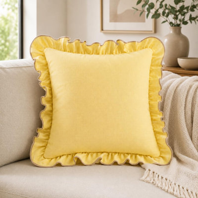 Housse de coussin décoratif kaki en coton pur 5 po K 18 po x 18 po