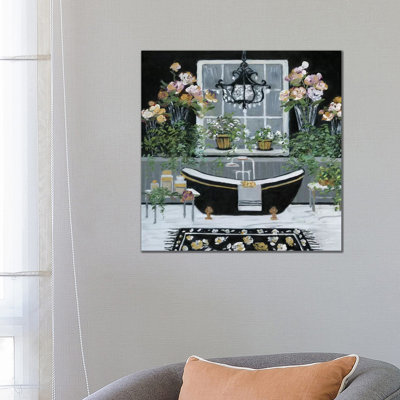 Femme Noir Bath I by Sally Swatland - Wrapped Canvas Print