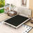 Floating Bed Frame with Adjustable LED Lights-242735428-242735430