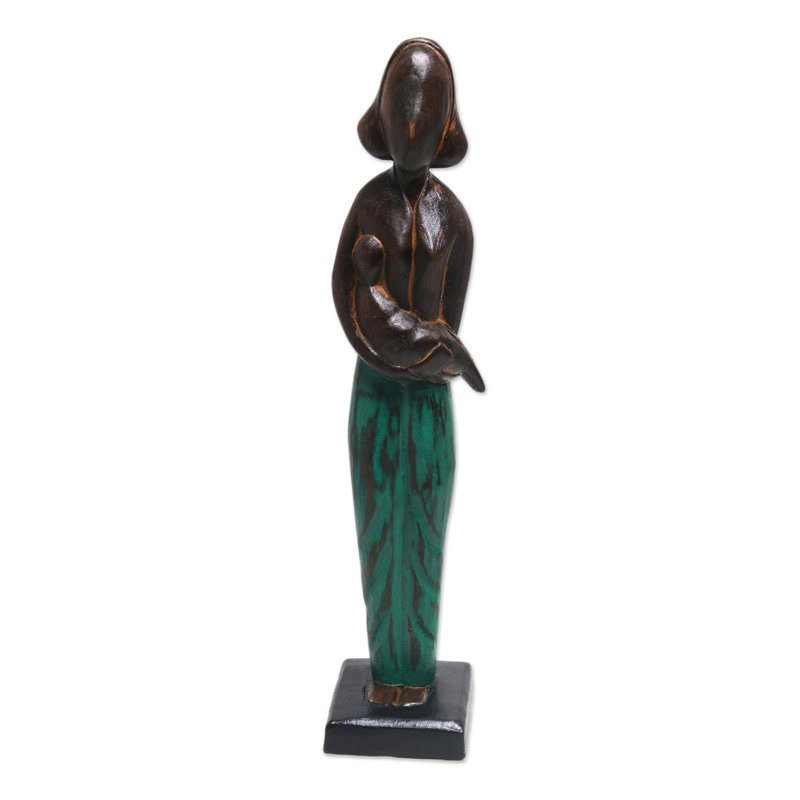 Jolie sculpture en bois mère
